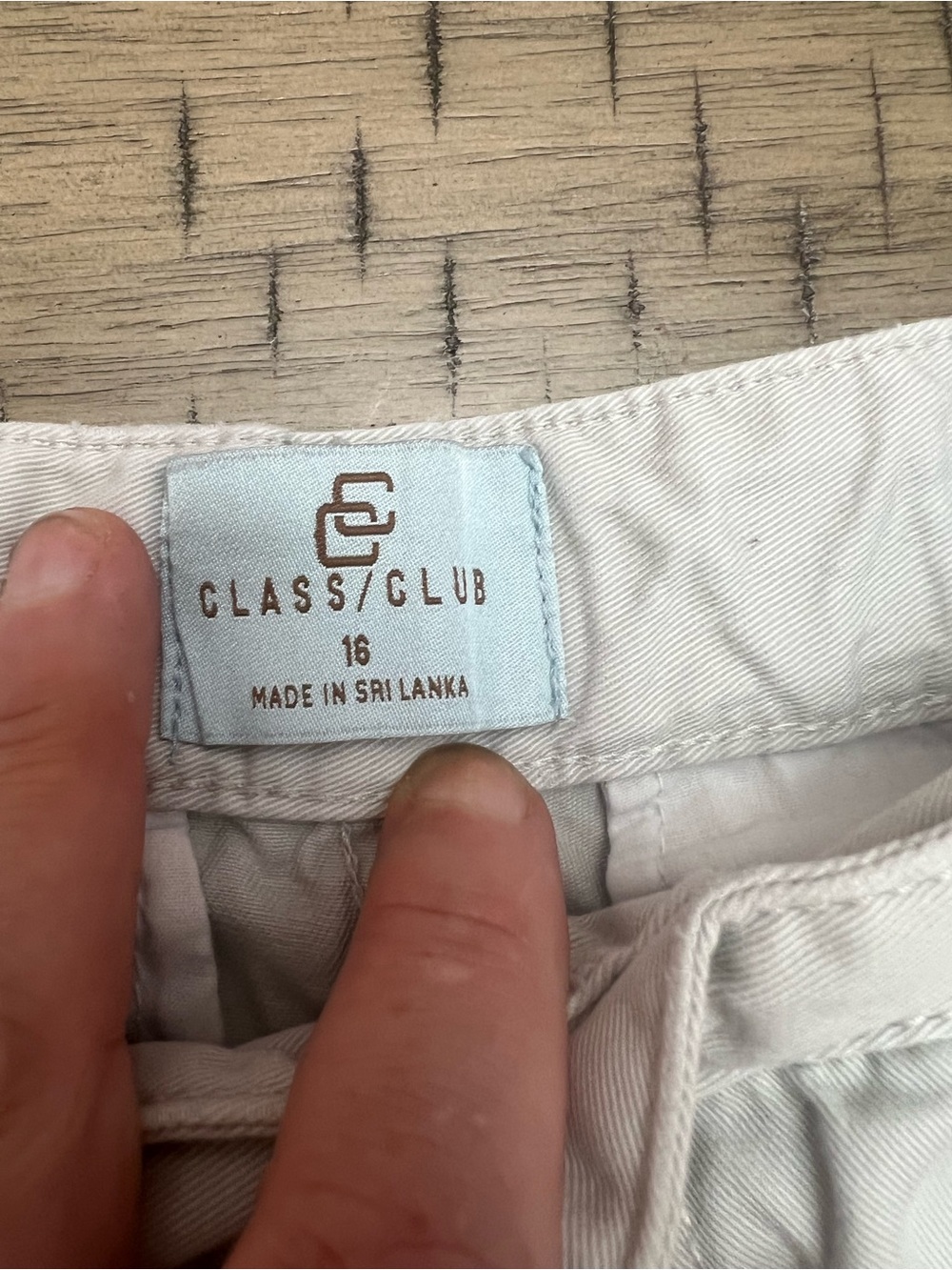 Class/Club Off-White Cotton Shorts